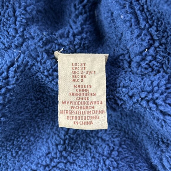 Telluride Clothing Company Toddler Winter Coat Size 2-3T Navy Brown Hooded - Picture 2 of 7